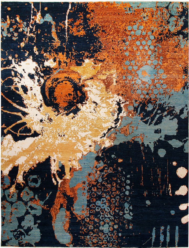 Multi Colored Abstract 9'  x" 11'  10" - No. QA44004