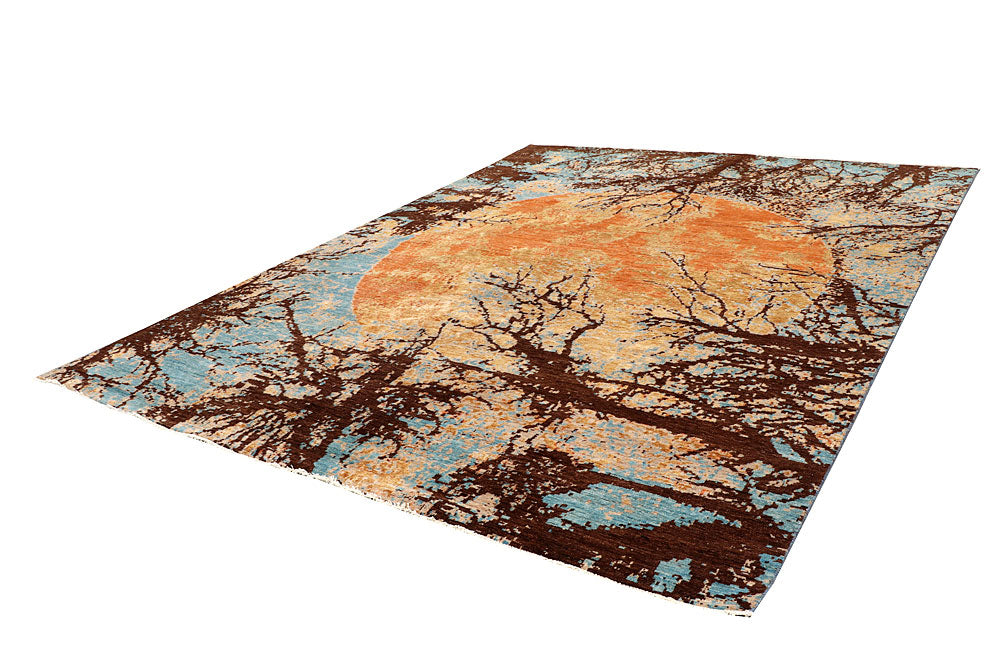 Multi Colored Abstract 8' 11 x 11' 10 - No. 65198 - ALRUG Rug Store