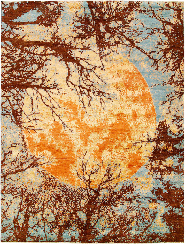 Multi Colored Abstract 8' 11 x 11' 10 - No. 65198 - ALRUG Rug Store