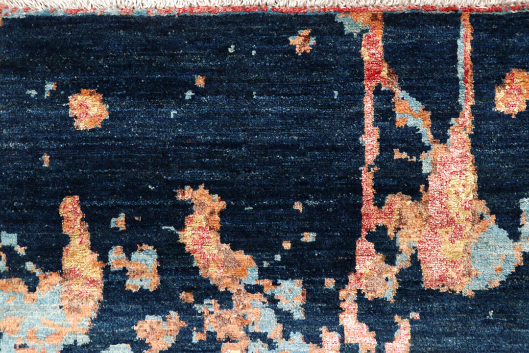 Multi Colored Abstract 8'  11" x 11'  7" - No. QA90128