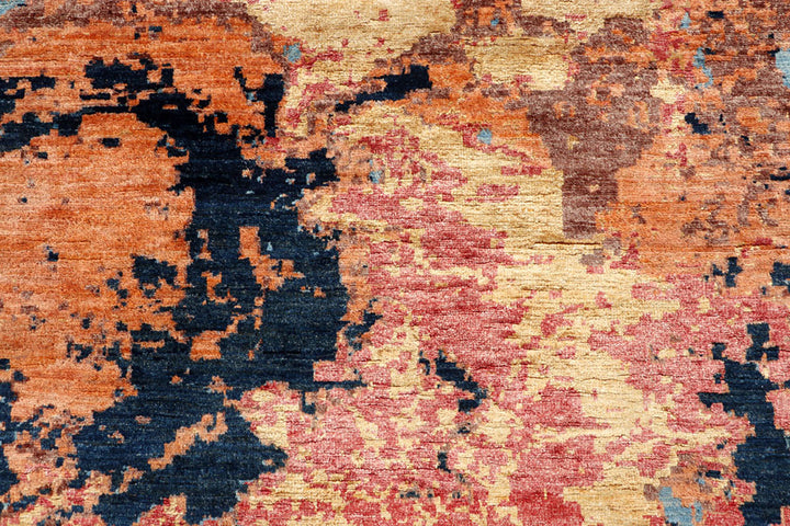 Multi Colored Abstract 8'  11" x 11'  7" - No. QA90128