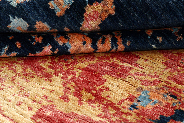 Multi Colored Abstract 8'  11" x 11'  7" - No. QA90128