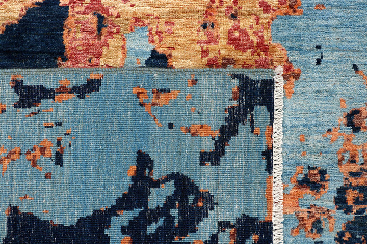 Multi Colored Abstract 8'  11" x 11'  7" - No. QA90128