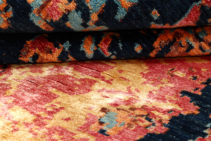 Multi Colored Abstract 10' x 13' 8 - No. 65203 - ALRUG Rug Store