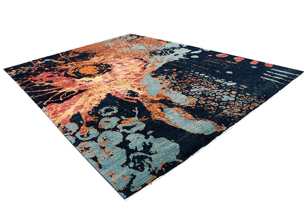Multi Colored Abstract 10' x 13' 8 - No. 65203 - ALRUG Rug Store