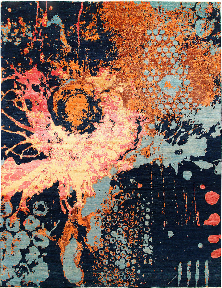 Multi Colored Abstract 10' x 13' 8 - No. 65203 - ALRUG Rug Store