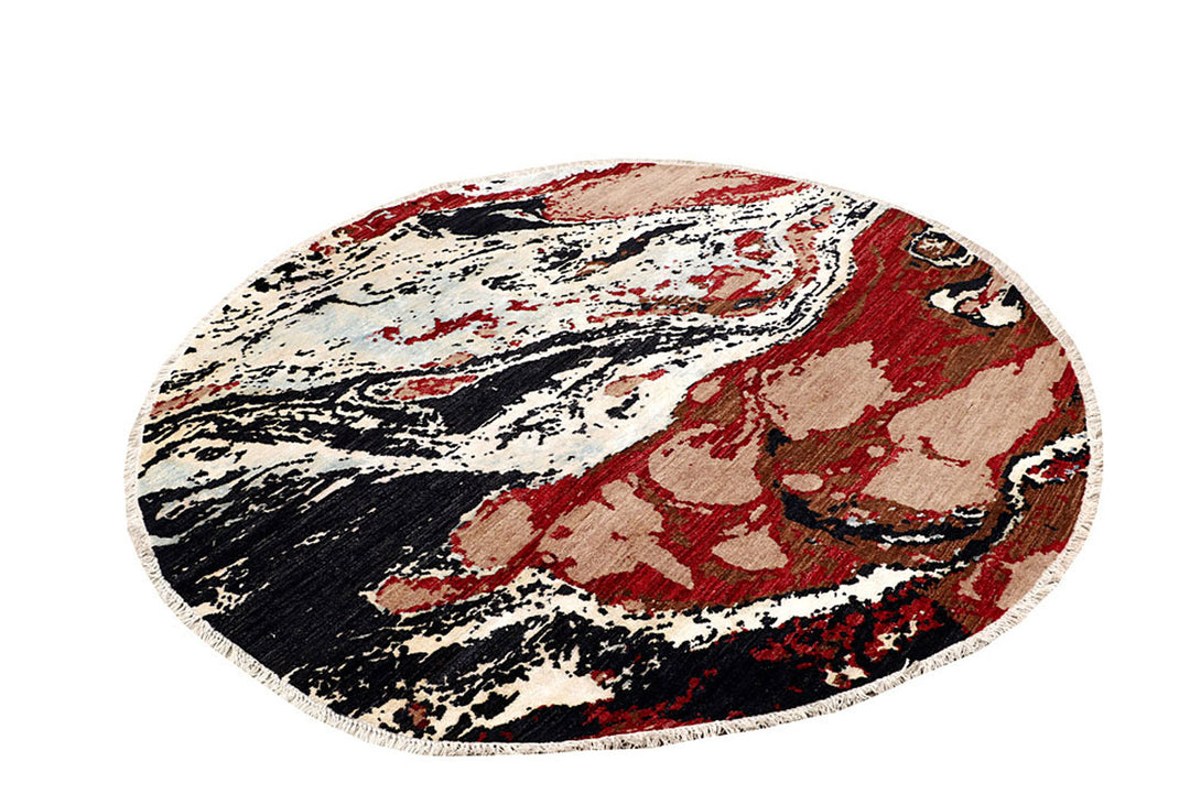 Multi Colored Abstract 6'  3" x 6'  3" - No. QA29588