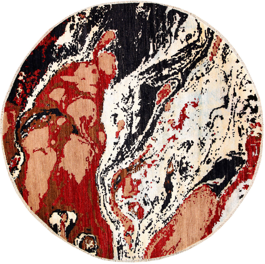 Multi Colored Abstract 6' 3 x 6' 3 - No. 65206 - ALRUG Rug Store