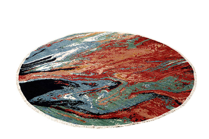 Multi Colored Abstract 6' 2 x 6' 2 - No. 65209 - ALRUG Rug Store