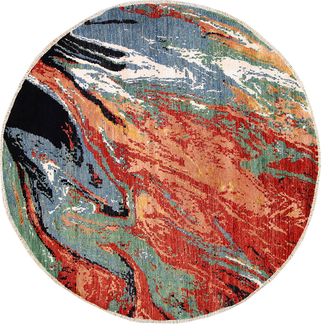 Multi Colored Abstract 6' 2 x 6' 2 - No. 65209 - ALRUG Rug Store