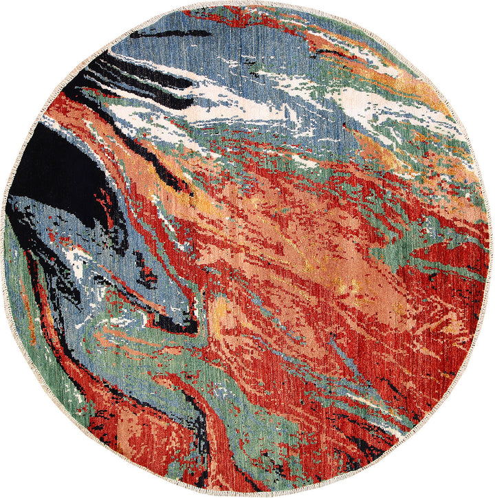 Multi Colored Abstract 6' 2 x 6' 2 - No. 65209 - ALRUG Rug Store