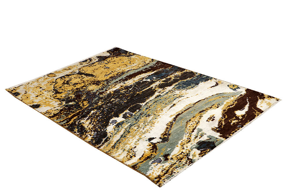 Multi Colored Abstract 4' 2 x 6' 2 - No. 65211 - ALRUG Rug Store