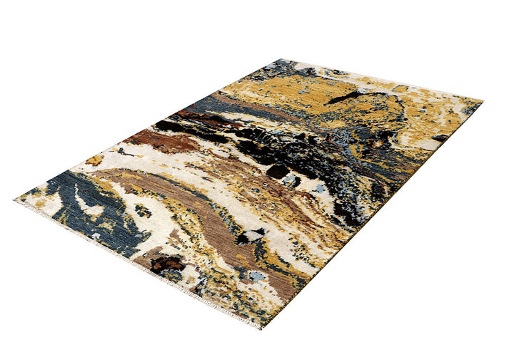 Multi Colored Abstract 4' 2 x 6' 3 - No. 65212 - ALRUG Rug Store