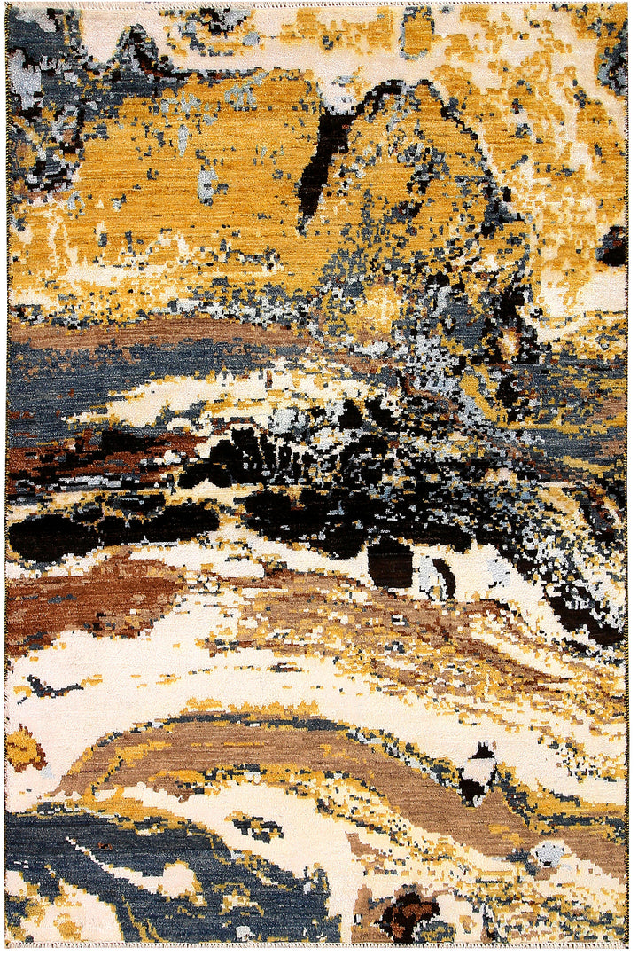 Multi Colored Abstract 4' 2 x 6' 3 - No. 65212 - ALRUG Rug Store