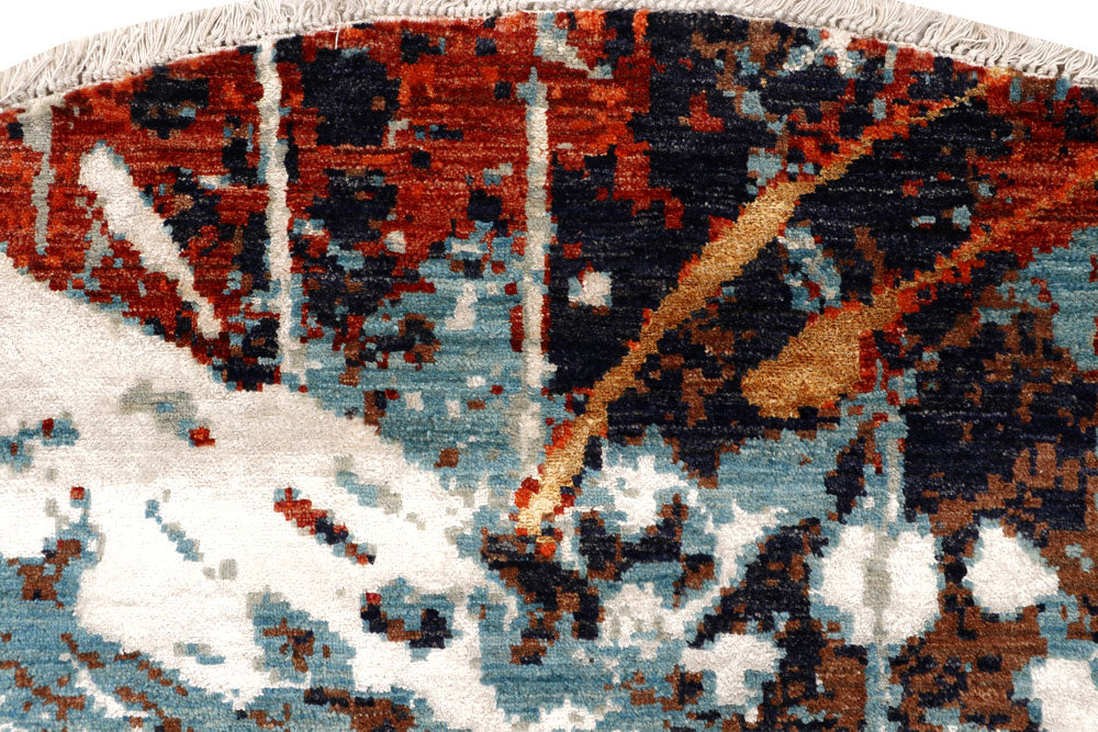 Multi Colored Abstract 8' 1 x 8' 2 - No. 65213 - ALRUG Rug Store