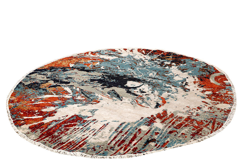 Multi Colored Abstract 8' 1 x 8' 2 - No. 65213 - ALRUG Rug Store