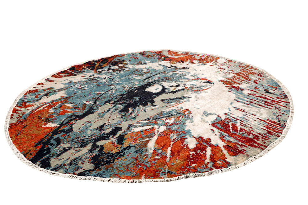 Multi Colored Abstract 8' 1 x 8' 2 - No. 65213 - ALRUG Rug Store