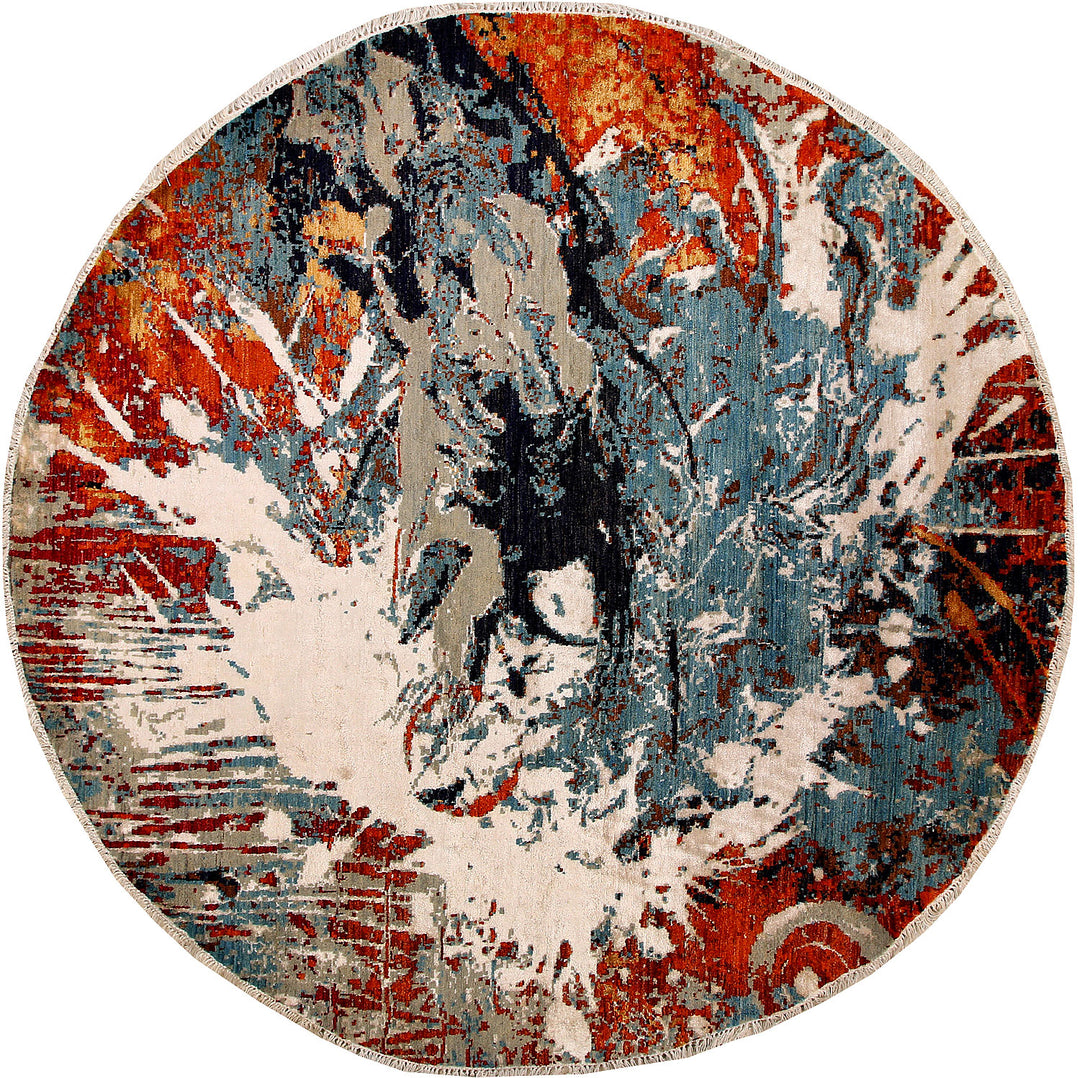 Multi Colored Abstract 8' 1 x 8' 2 - No. 65213 - ALRUG Rug Store