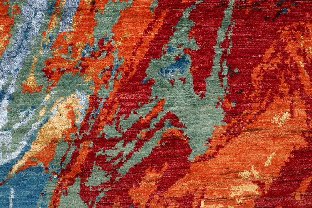 Multi Colored Abstract 8' 2 x 8' 2 - No. 65216 - ALRUG Rug Store