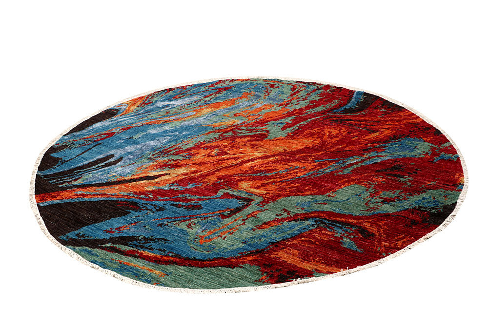 Multi Colored Abstract 8' 2 x 8' 2 - No. 65216 - ALRUG Rug Store