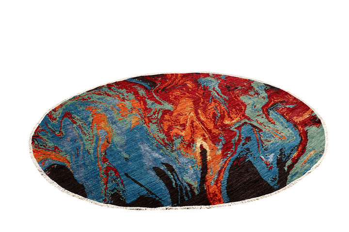 Multi Colored Abstract 8' 2 x 8' 2 - No. 65216 - ALRUG Rug Store