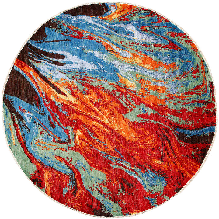 Multi Colored Abstract 8' 2 x 8' 2 - No. 65216 - ALRUG Rug Store