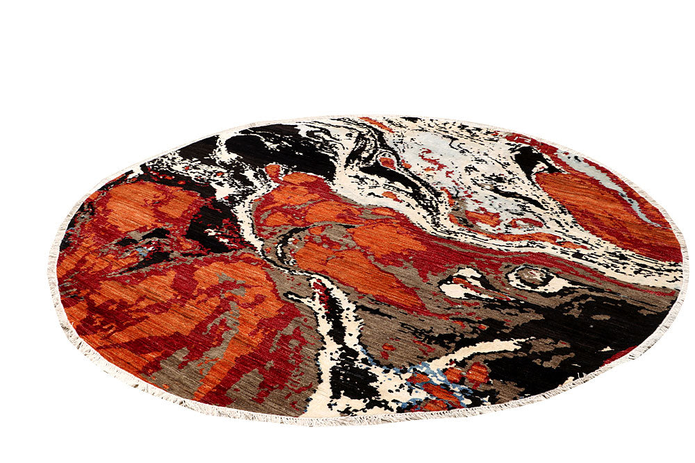 Multi Colored Abstract 8' 1 x 8' 2 - No. 65217 - ALRUG Rug Store