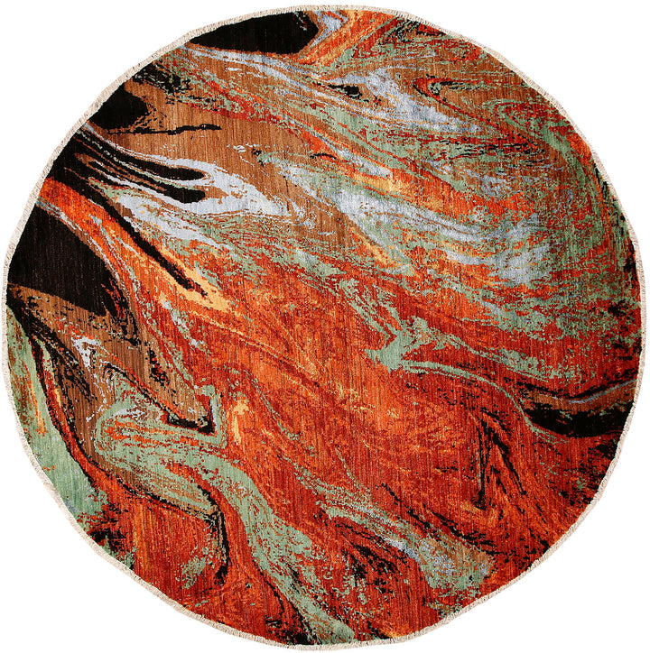 Multi Colored Abstract 8' 1 x 8' 1 - No. 65218 - ALRUG Rug Store