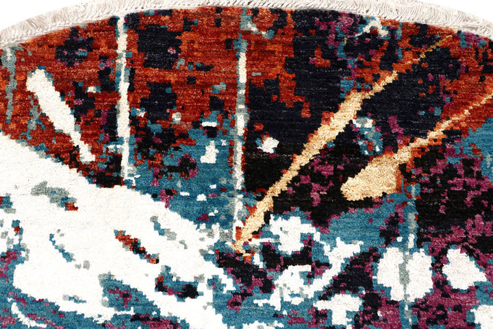 Multi Colored Abstract 8'  1" x 8'  1" - No. QA65279