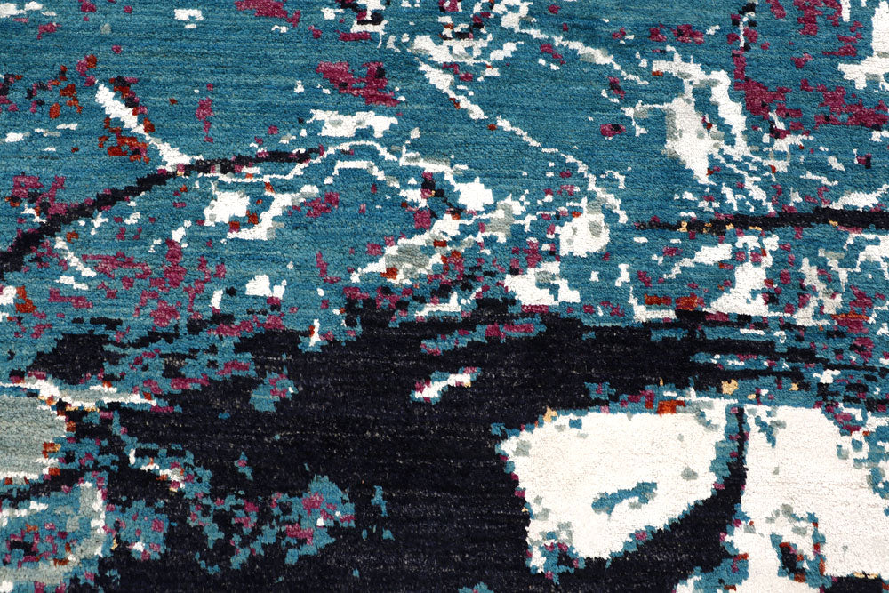 Multi Colored Abstract 8' 1 x 8' 1 - No. 65222 - ALRUG Rug Store