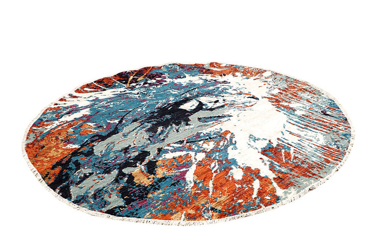 Multi Colored Abstract 8' 1 x 8' 1 - No. 65222 - ALRUG Rug Store