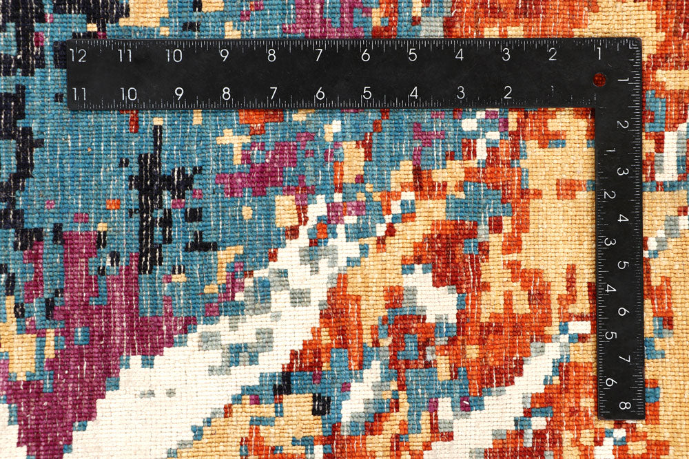 Multi Colored Abstract 8' 1 x 8' 1 - No. 65222 - ALRUG Rug Store