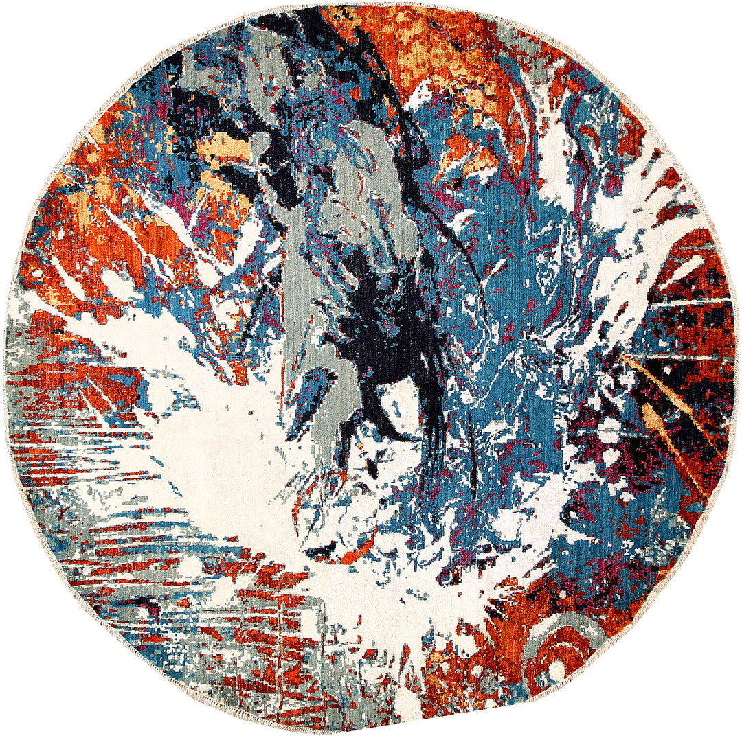 Multi Colored Abstract 8' 1 x 8' 1 - No. 65222 - ALRUG Rug Store