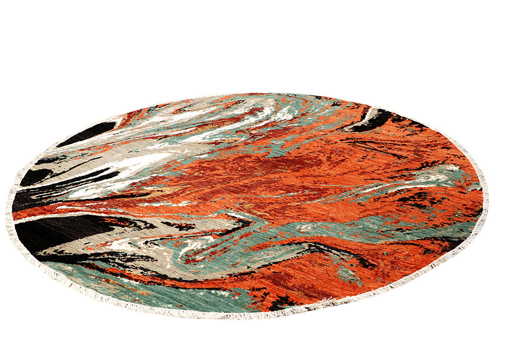 Multi Colored Abstract 8' 2 x 8' 2 - No. 65224 - ALRUG Rug Store