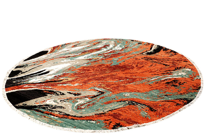 Multi Colored Abstract 8' 2 x 8' 2 - No. 65224 - ALRUG Rug Store