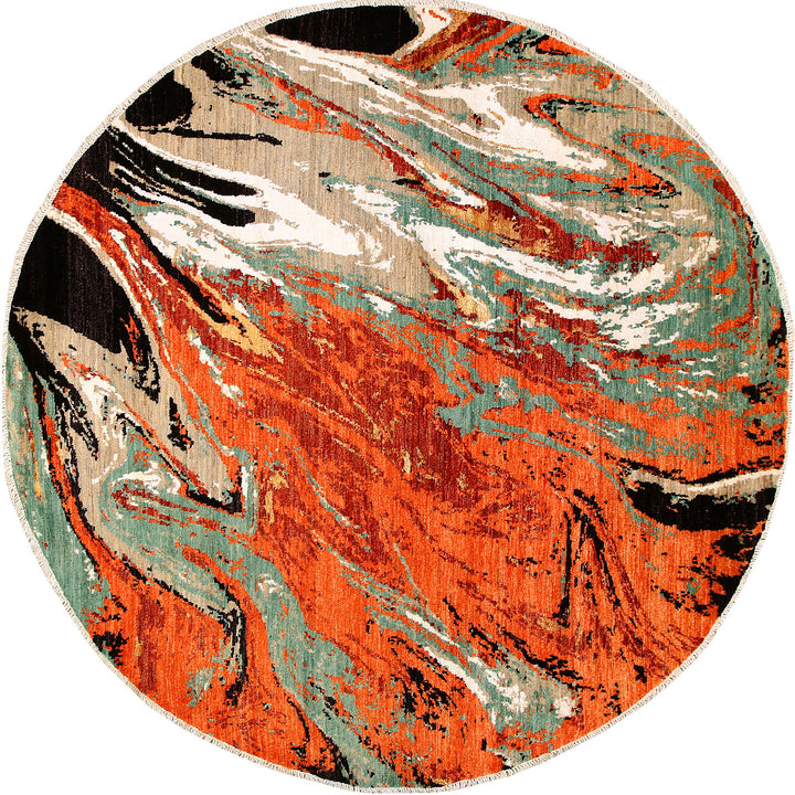 Multi Colored Abstract 8' 2 x 8' 2 - No. 65224 - ALRUG Rug Store