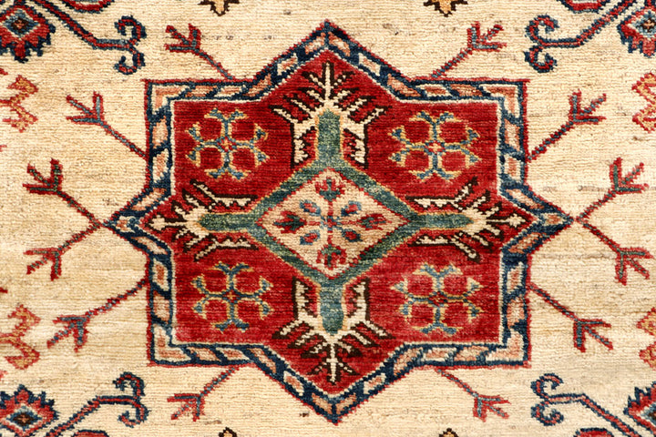 Blanched Almond Kazak 4' 1 x 6' 3 - No. 65228 - ALRUG Rug Store