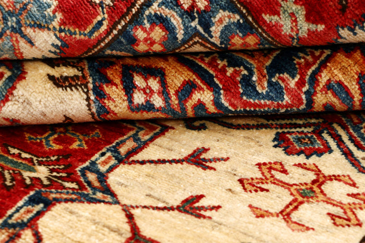 Blanched Almond Kazak 4' 1 x 6' 3 - No. 65228 - ALRUG Rug Store