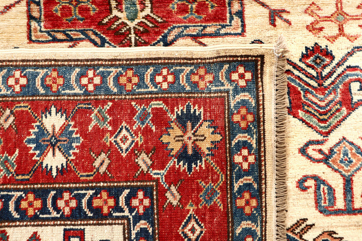 Blanched Almond Kazak 4' 1 x 6' 3 - No. 65228 - ALRUG Rug Store