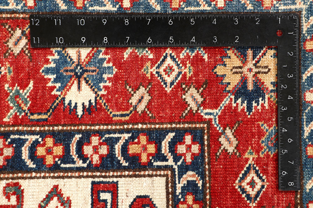 Blanched Almond Kazak 4' 1 x 6' 3 - No. 65228 - ALRUG Rug Store
