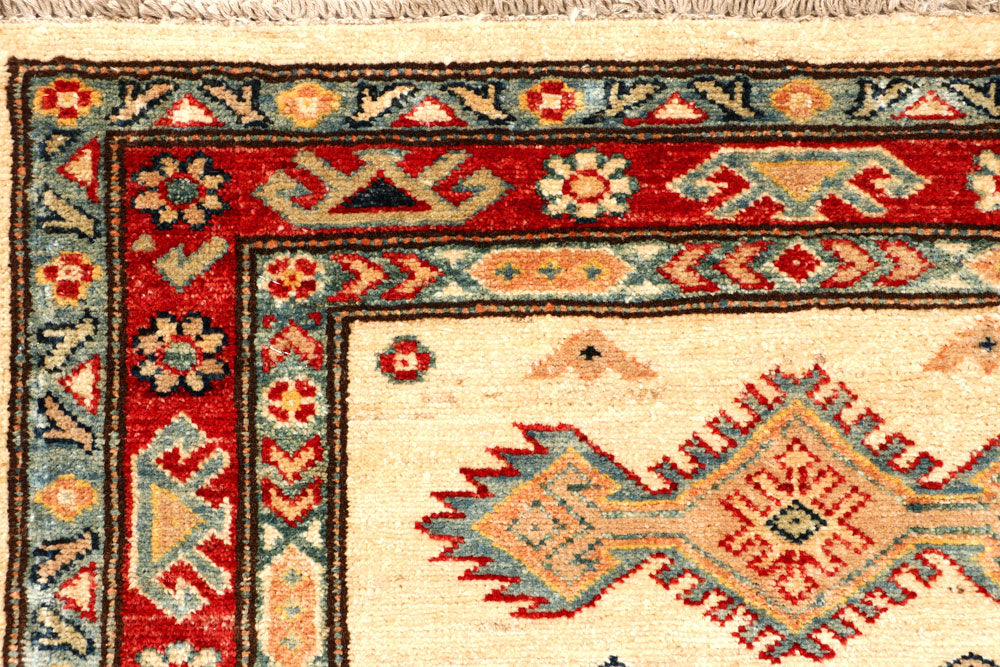 Blanched Almond Kazak 2' 7 x 7' 9 - No. 65238 - ALRUG Rug Store