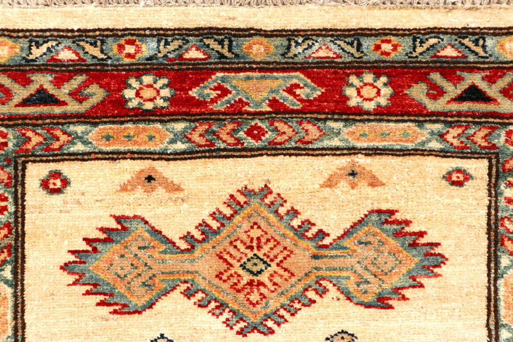 Blanched Almond Kazak 2' 7 x 7' 9 - No. 65238 - ALRUG Rug Store