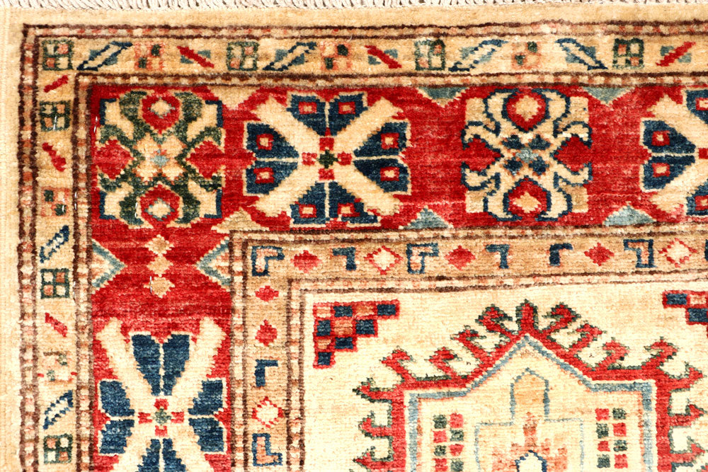 Blanched Almond Kazak 2' 6 x 9' 4 - No. 65242 - ALRUG Rug Store