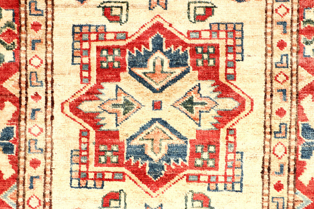 Blanched Almond Kazak 2' 6 x 9' 4 - No. 65242 - ALRUG Rug Store