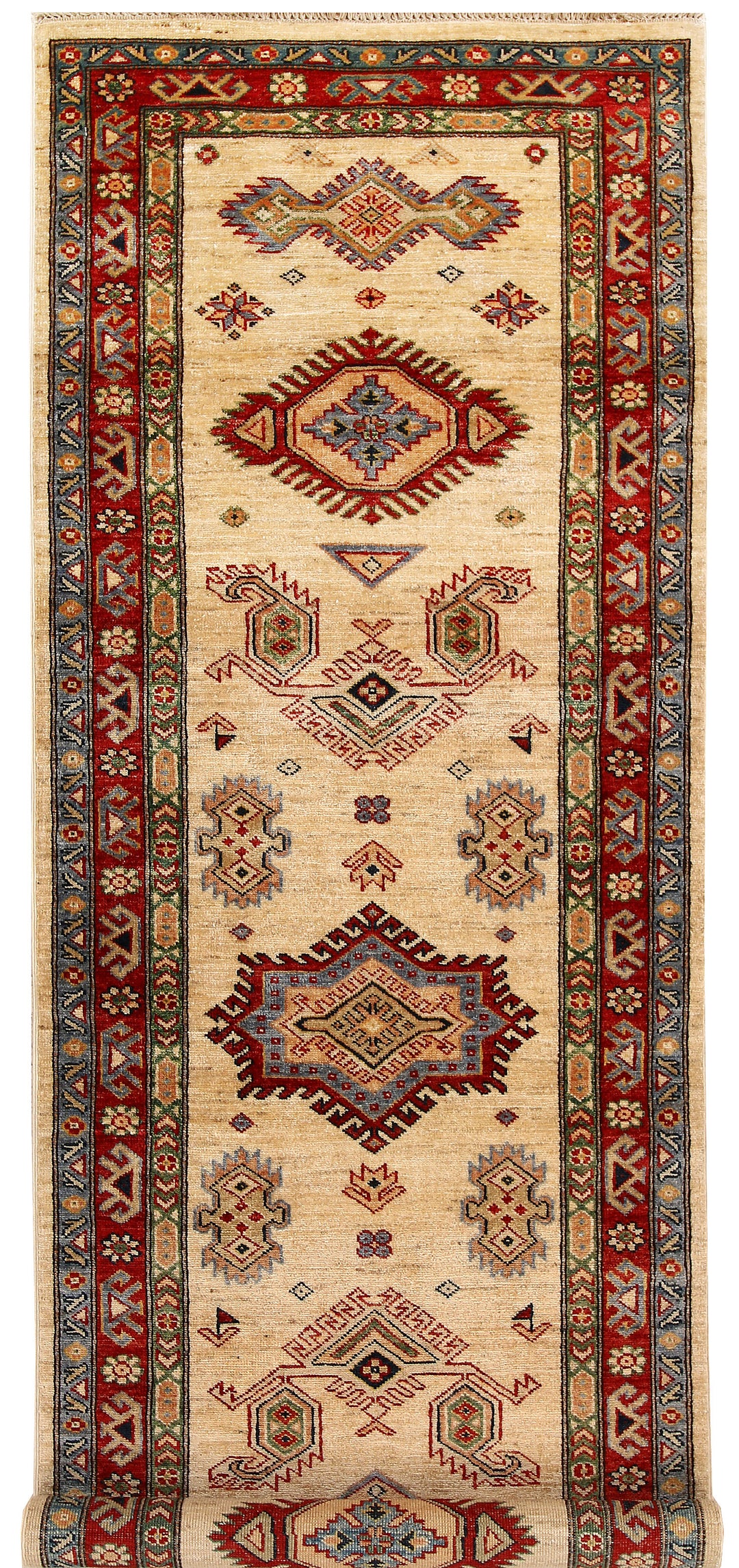 Blanched Almond Kazak 2' 7 x 8' - No. 65246 - ALRUG Rug Store
