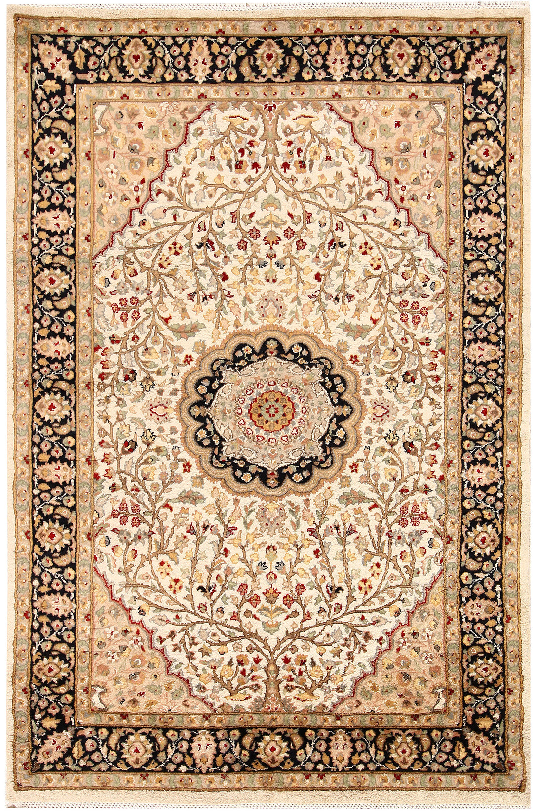 Ivory Tree of Life 4' 1 x 6' 2 - No. 65252 - ALRUG Rug Store