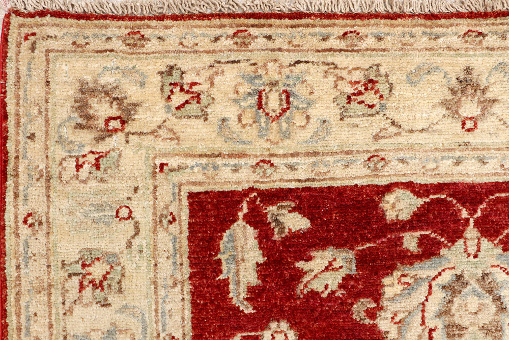 Dark Red Oushak 3' x 9' 6 - No. 65259 - ALRUG Rug Store