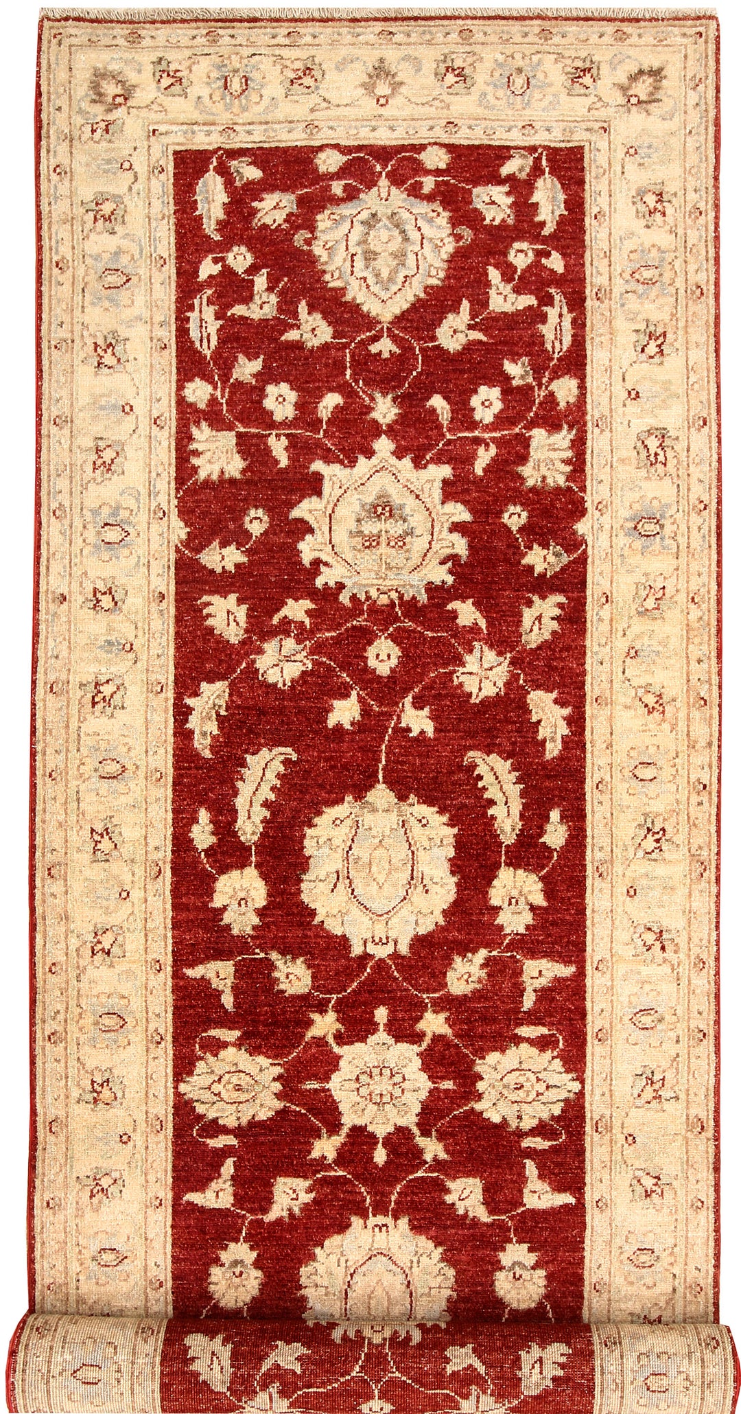 Dark Red Oushak 3' x 9' 6 - No. 65259 - ALRUG Rug Store