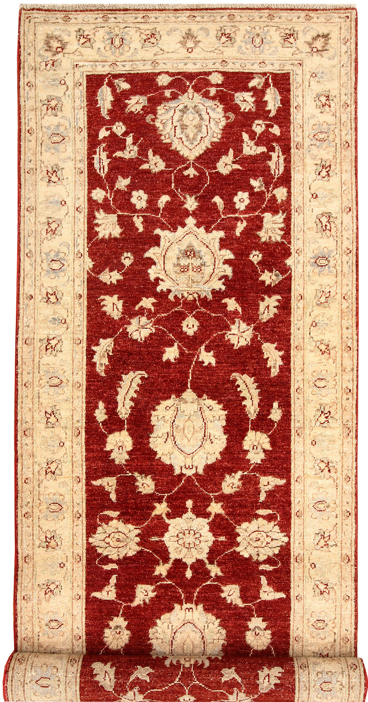 Dark Red Oushak 3' x 9' 6 - No. 65259 - ALRUG Rug Store