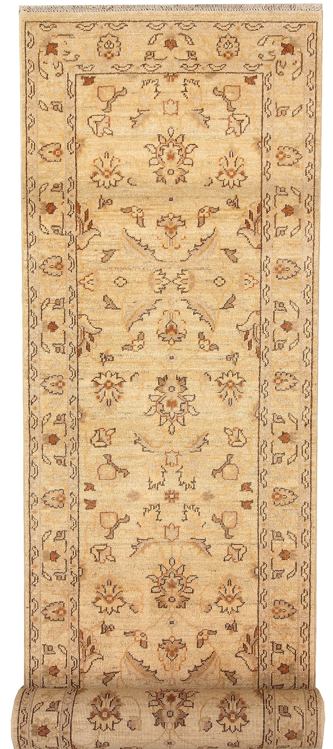 Navajo White Oushak 2' 6 x 11' 5 - No. 65389 - ALRUG Rug Store